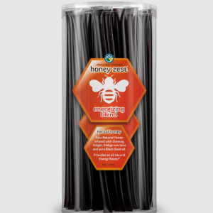 HoneyZest ENERGIZING Straws 100ct jar