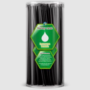HoneyZest IMMUNE BOOST Straws 100ct jar